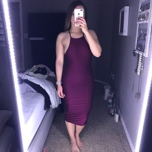 Missguided marroon dress